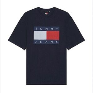 TOMMY HILFIGER  Oversized Melange Flag Tee 2XL NWT Navy